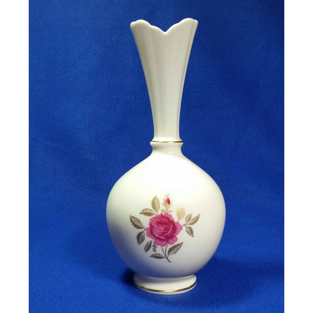 Vintage Lenox Roselyn Rhodora Rose Bud Vase 8" 1939-1982 Made is USA Pre-Owned